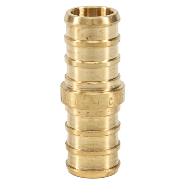 24PK Pex Brass Coupling Barb to Barb 1/2in Lead-free