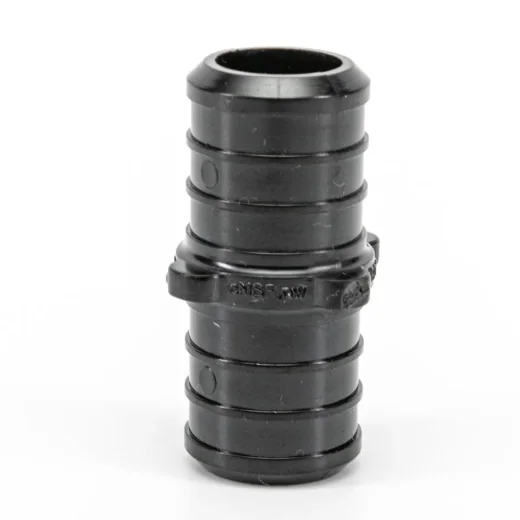 24PK Pex Poly Coupling Barb to Barb 3/4in - Black