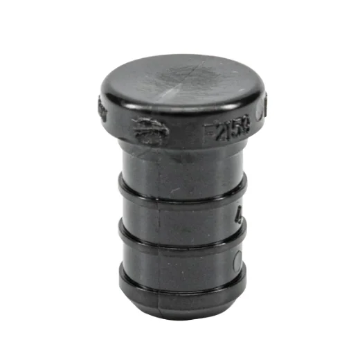 24PK Pex Poly Plugs Barb to Barb 1/2in - Black