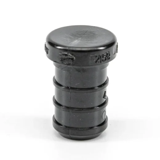 24PK Pex Poly Plugs Barb to Barb 3/4in - Black
