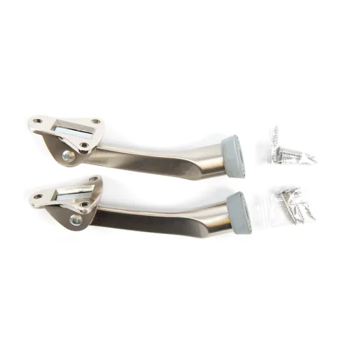 2PK Kickdown Door Stop Zinc Alloy - Satin Nickel