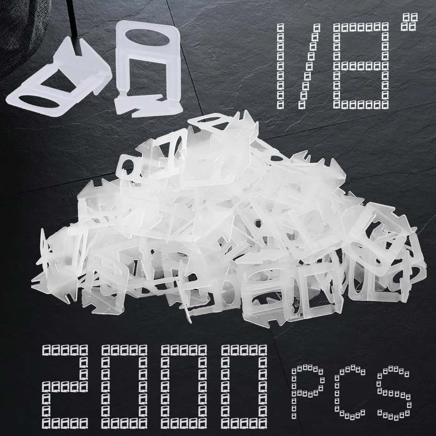 3M Tile Level Clips - 3 mm, 100 Pack