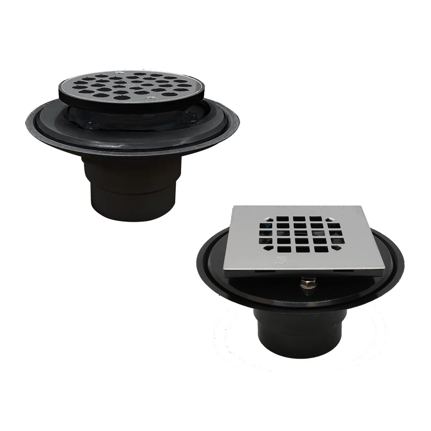 ABS Shower Drain - 2 in., Square Stainless Steel