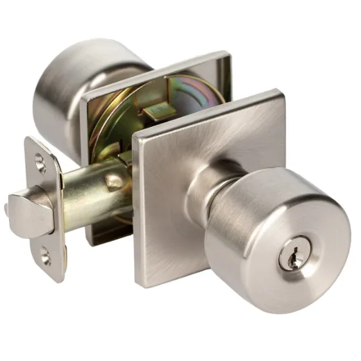 Door Lock Knob Entry Cove - Satin Nickel