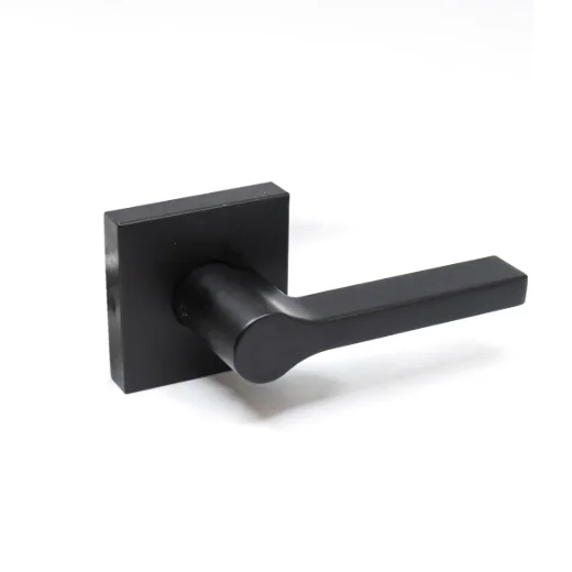 Door Lock Lever Dummy Square - Matte Black