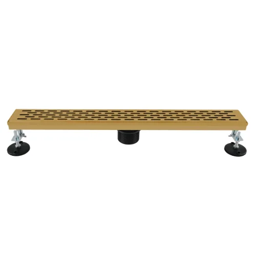Linear Drain Slot Grille Grid Brick Style 24in Golden