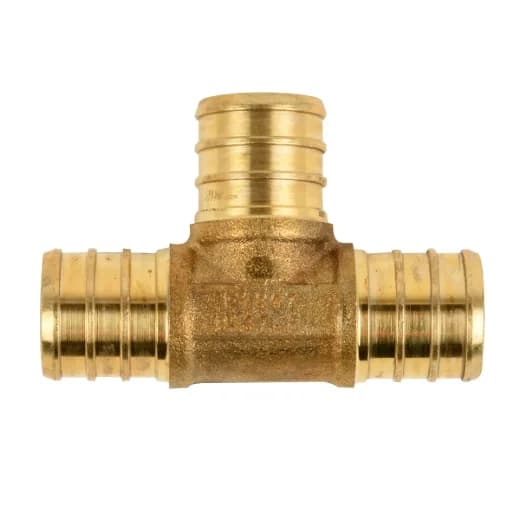 Pex Brass Tee Barb to Barb - 3/4 x 3/4 x 3/4in