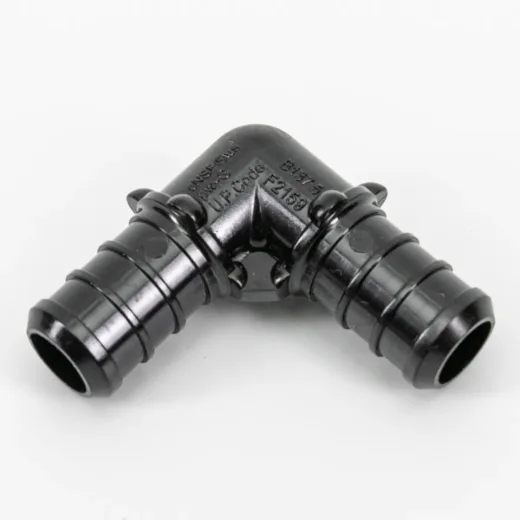 Pex Poly 90° Elbow Barb to Barb 1/2 x 1/2in - Black