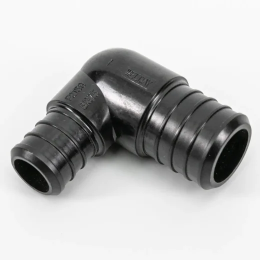 Pex Poly 90° Elbow Barb to Barb 3/4 x 1/2in - Black