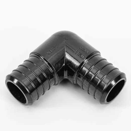 Pex Poly 90° Elbow Barb to Barb 3/4 x 3/4in - Black