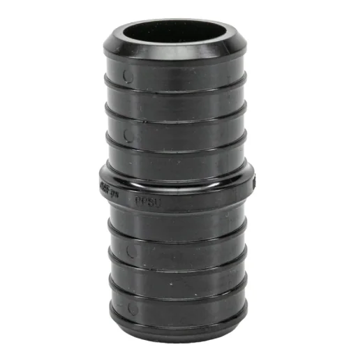 Pex Poly Coupling Barb to Barb 1in - Black