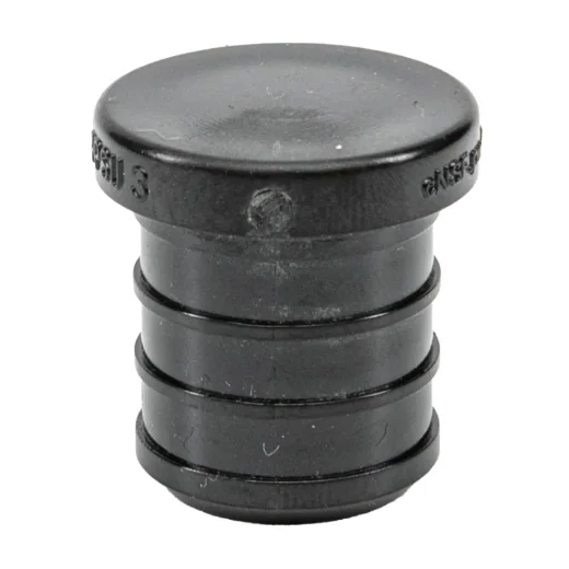 Pex Poly Plugs Barb to Barb 3/4in - Black