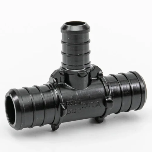 Pex Poly Tee Barb to Barb 1 x 3/4 x 3/4in - Black