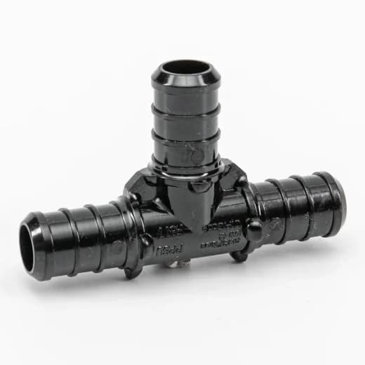Pex Poly Tee Barb to Barb 3/4 x 3/4 x 3/4in - Black