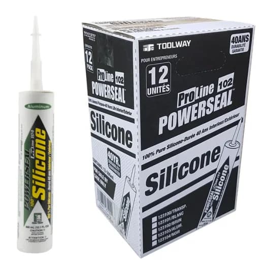 Proline 104 General Purpose 100% Silicone Sealant 300 mL Aluminum12