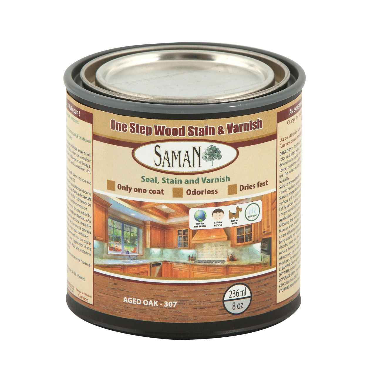 Saman Stain-varnish - Aged Oak 236 mL