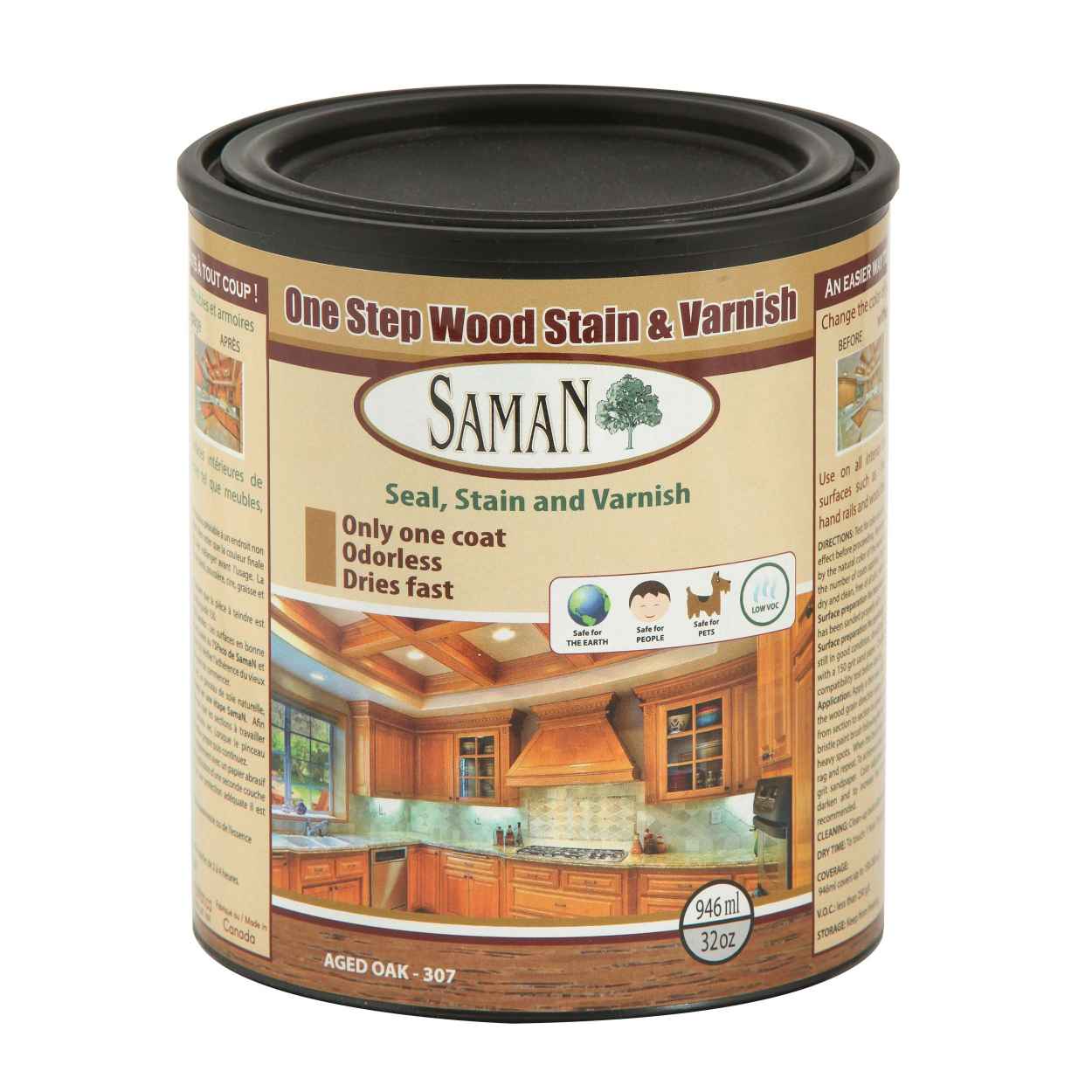 Saman Stain-varnish - Aged Oak 946 mL