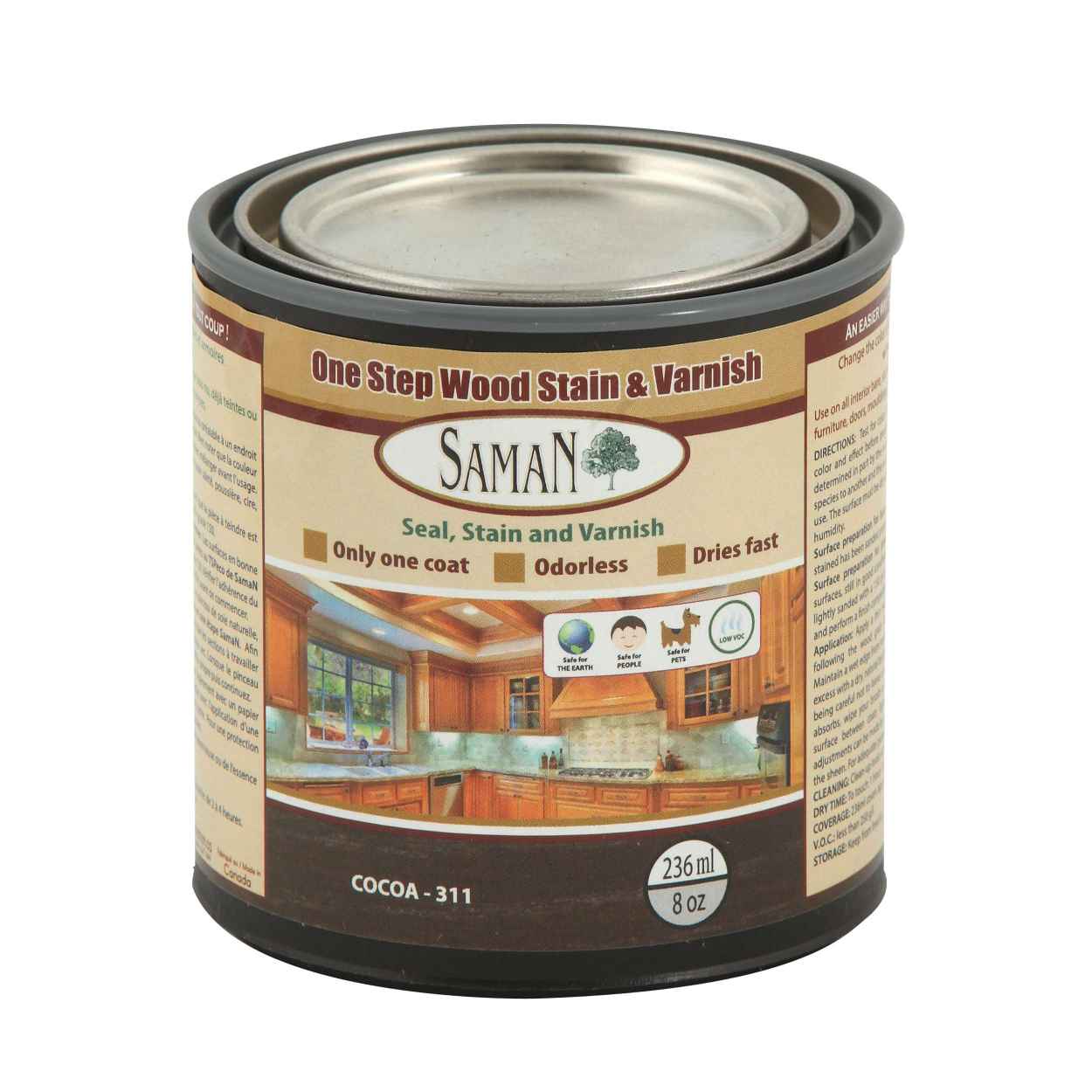 Saman Stain-varnish - Cocoa 236 mL