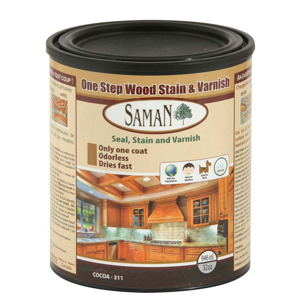 Saman Stain-varnish - Cocoa 946 mL