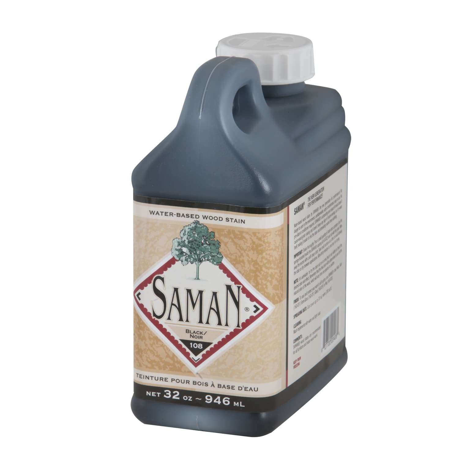 Saman Water-based Colour Stain - Black 946 mL