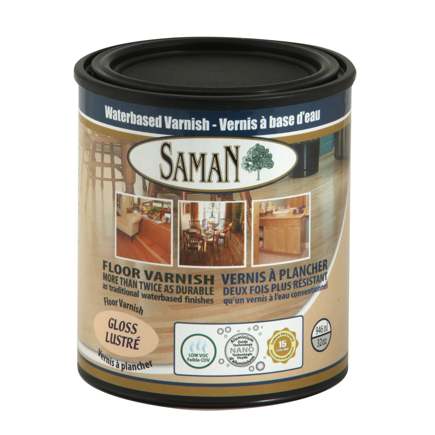 Saman Water-based Varnish - Gloss Finish 946 mL