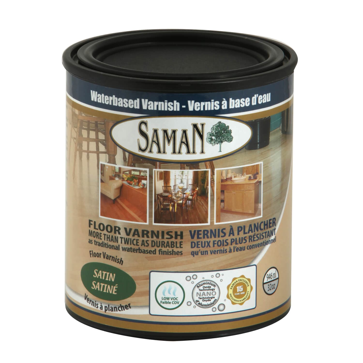 Saman Water-based Varnish - Satin Finish 946 mL