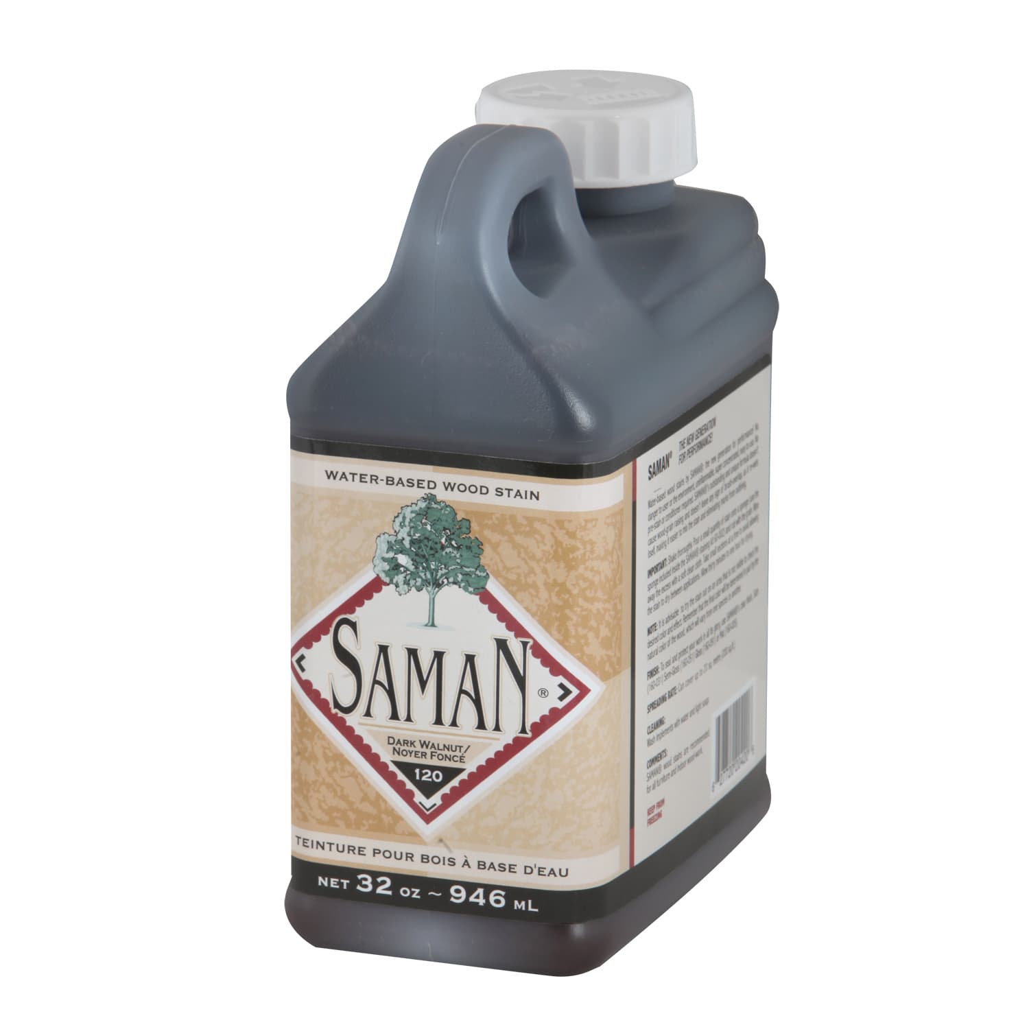 Saman Water-based Colour Stain - Dark Walnut 946 mL