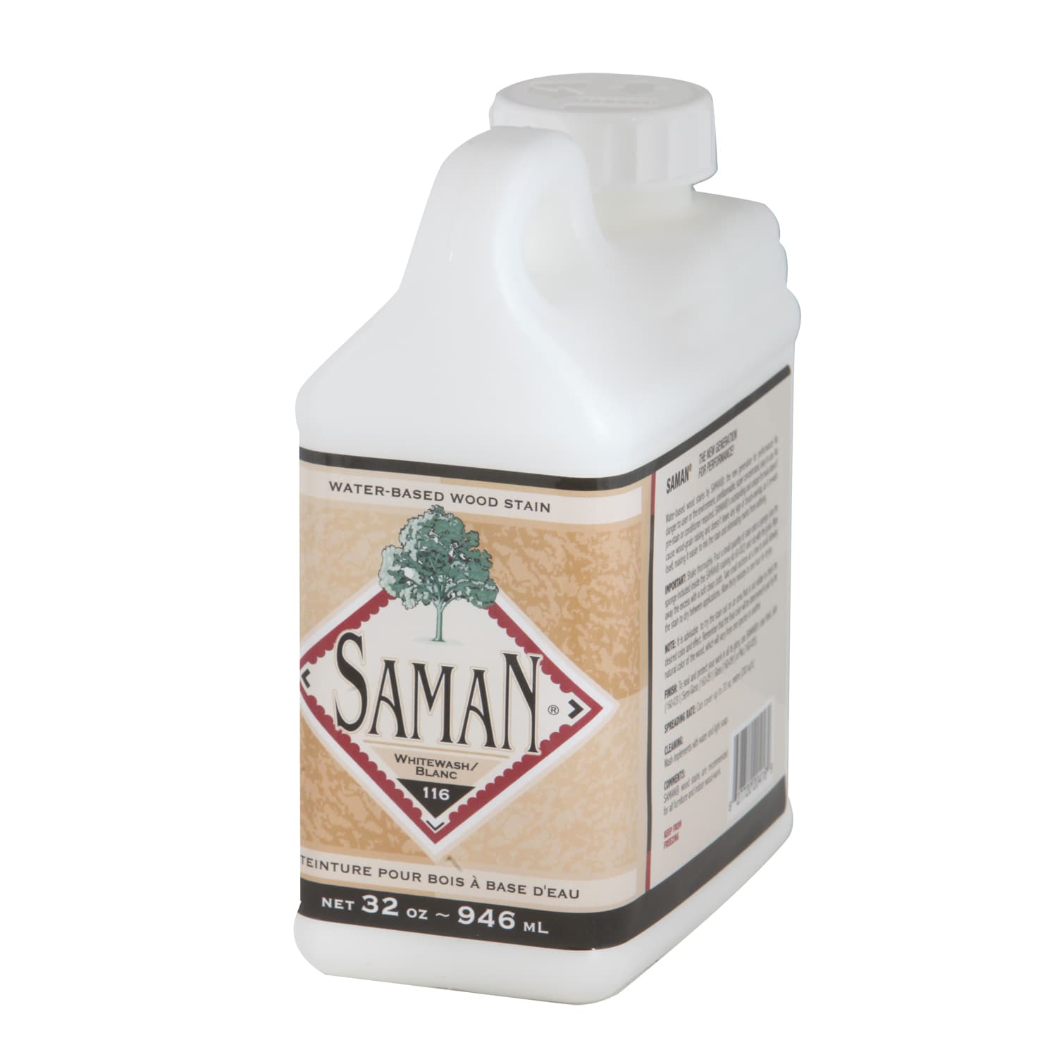 Saman Water-based Colour Stain - Whitewash 946 mL