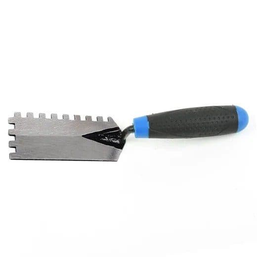 Trowel Margin 5in x 2in (1/4in x 1/4in sq Notch) Blue Handle