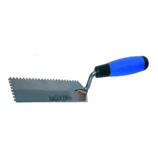 Trowel Notched 6in x 2in (1/4in x 1/4in sq Notch) Soft Blue Handle