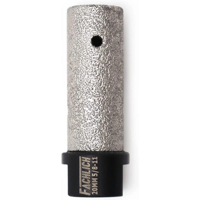 Vacuum Brazed Diamond Mill Bit 20 mm 5/8in-11 Thread 25-Grit