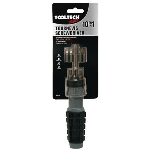 10-in-1 Screwdriver W/rubberized Grip