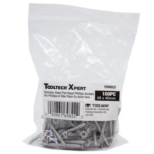 100 pc Stainless Steel Screws for XPS Foam Board #8 x - 40 mm