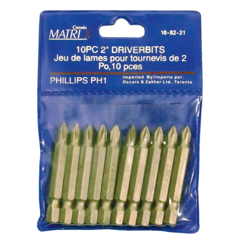 10PK Driver Bit PH #1 -2in