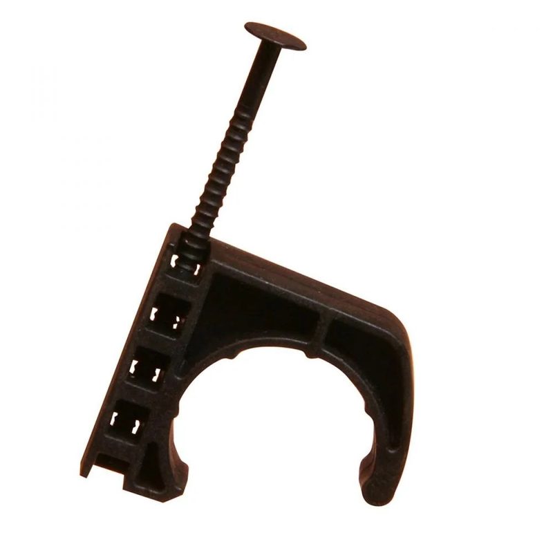 10PK Pex Poly J-strap Hanger 1/2in - Black