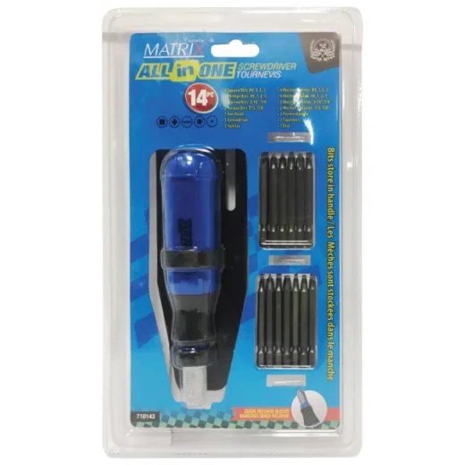 14 pc Screwdriver Multi Bits Set