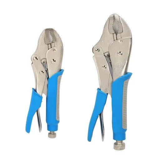 2 pc Curved Jaw Locking Pliers Set