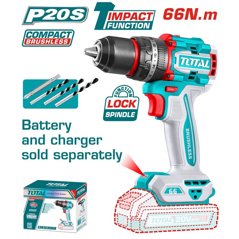 20VX1/2" Compact Brushless Cordless Hammer