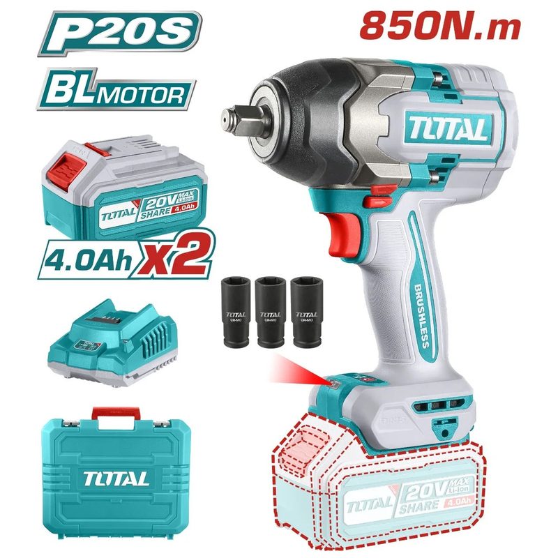 20VX627ft-lbs Cordless Impact Wrench Combo