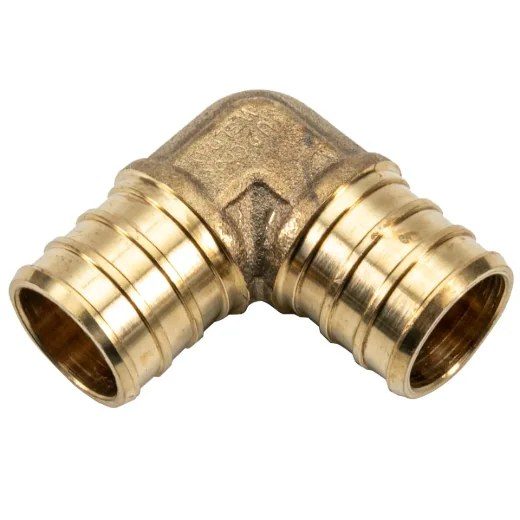24PK Pex Brass 90° Elbow Barb to Barb 1/2 x 1/2in Lead-free