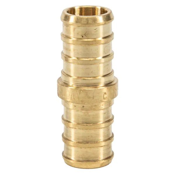 24PK Pex Brass Coupling Barb to Barb 1/2in Lead-free