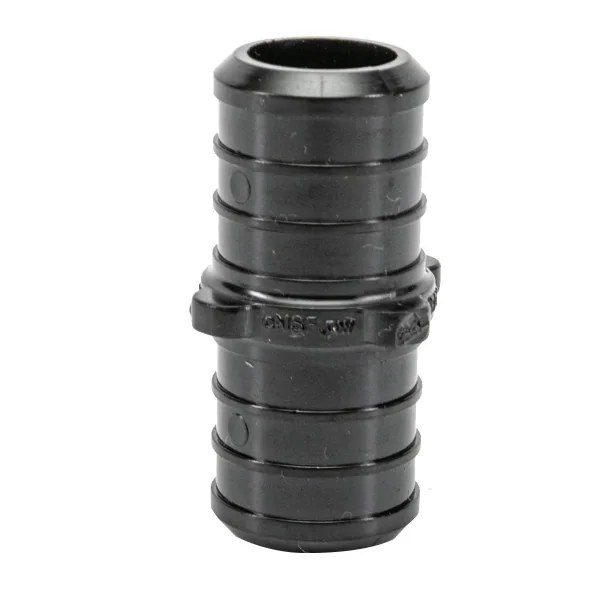 24PK Pex Poly Coupling Barb to Barb 1/2in - Black