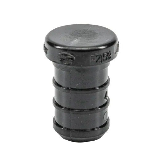 24PK Pex Poly Plugs Barb to Barb 1/2in - Black