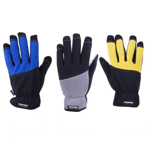 3 Pair Multipurpose Gloves (High Grip/hi Dexterity/mesh Suede)