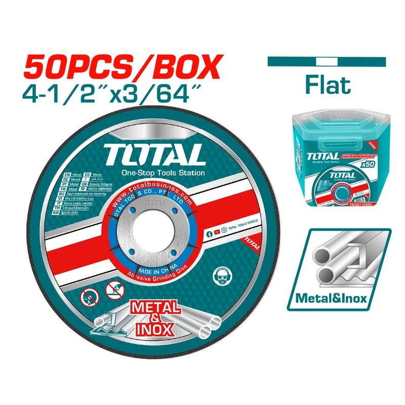 4.5" x 3/64" x 7/8"50PCS Metal Cutting Disc Set