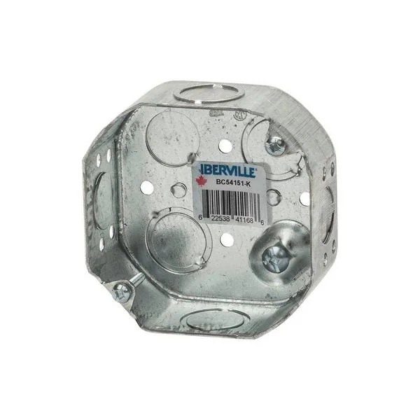 4 x 4 x 1-1/2 D. 15 Cu.inch Octagon Steel Box 54151-K