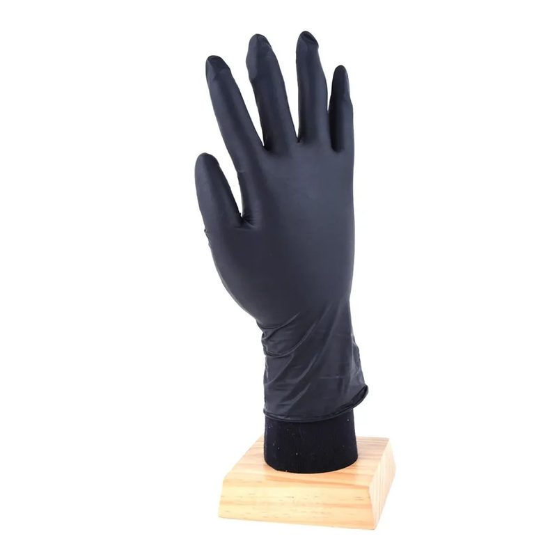 50PK Latex-free Disposable Nitrile Gloves 5mil (m) - Black