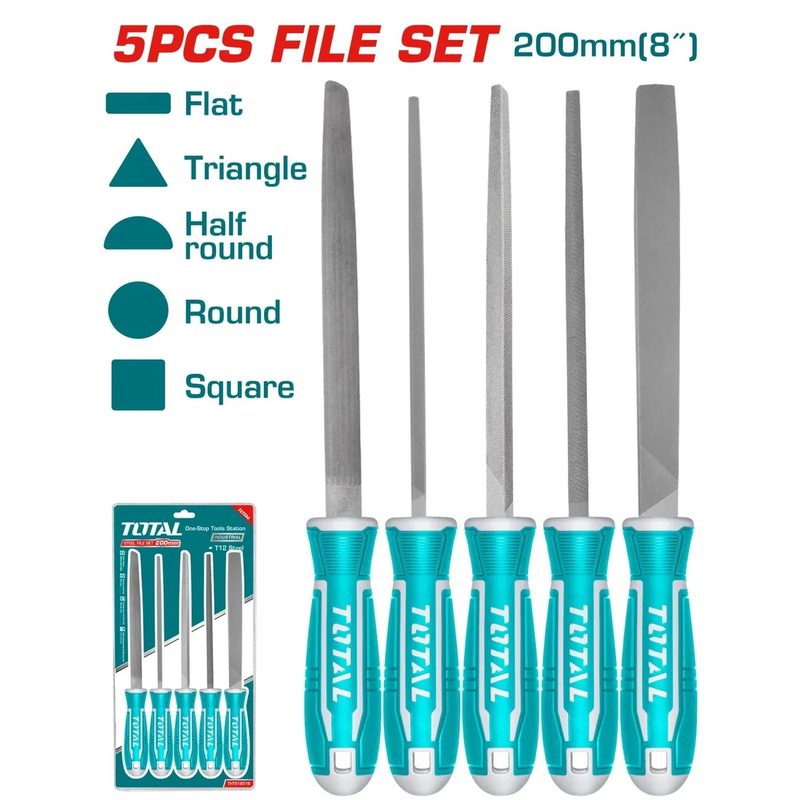 5pcs Steel File set/8”