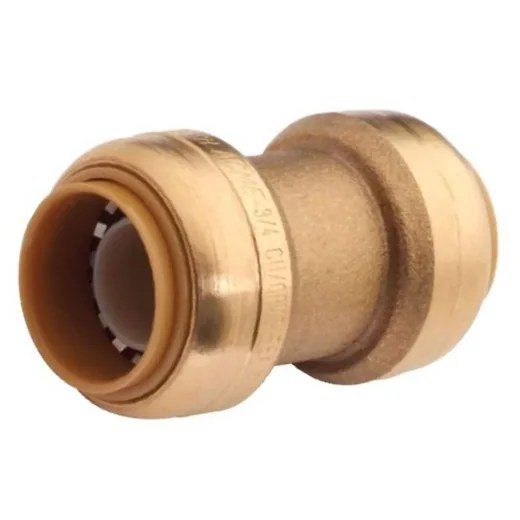 6PK Push-fit Pex Brass Coupling 3/4 x 3/4in Lead-free