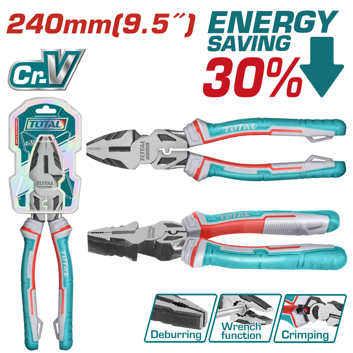 9.5" High Leverage Combination Pliers